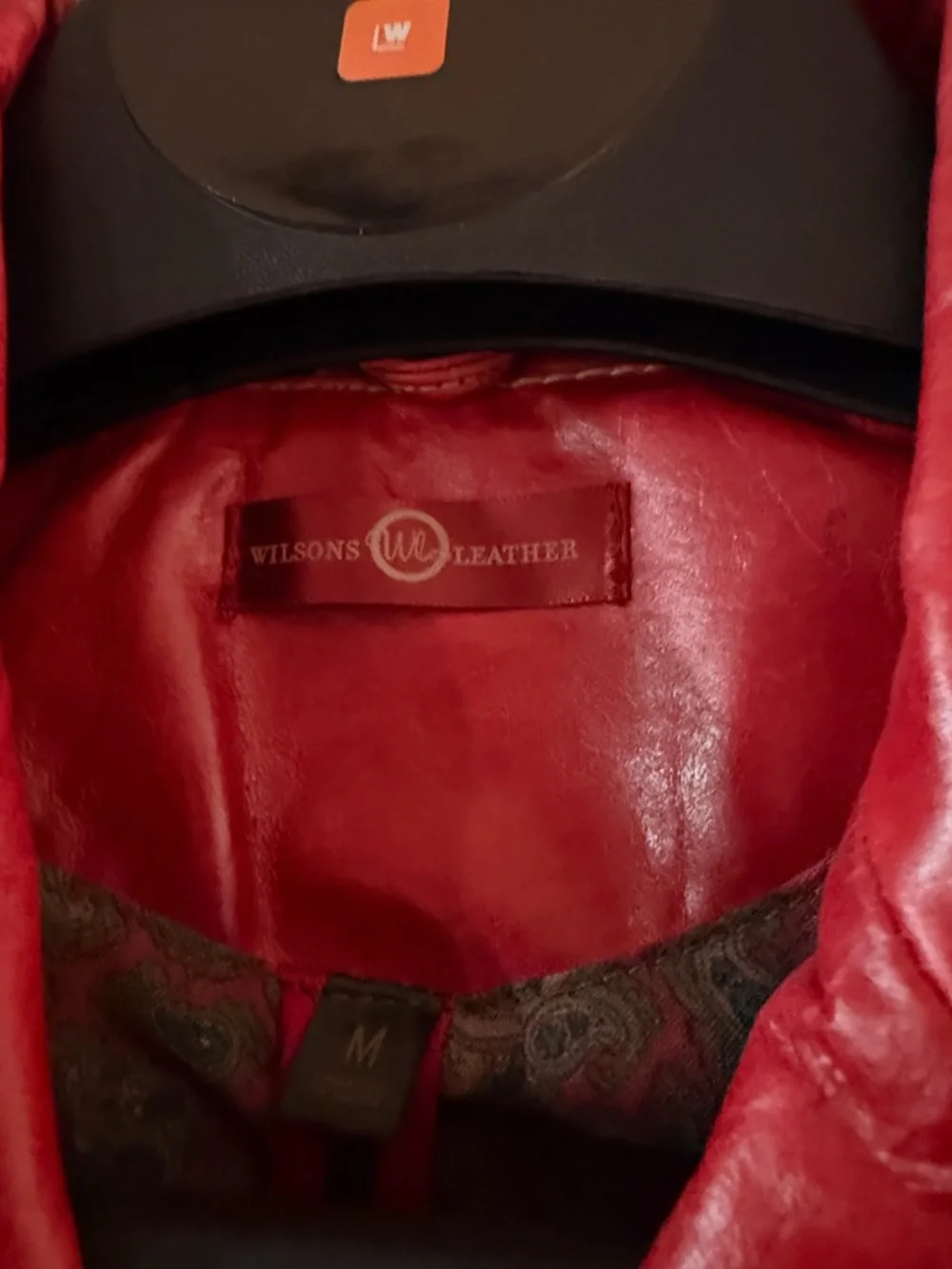 Wilsons Leather Red Button-Front Women's Leather Jacket - Picture 2 of 3
